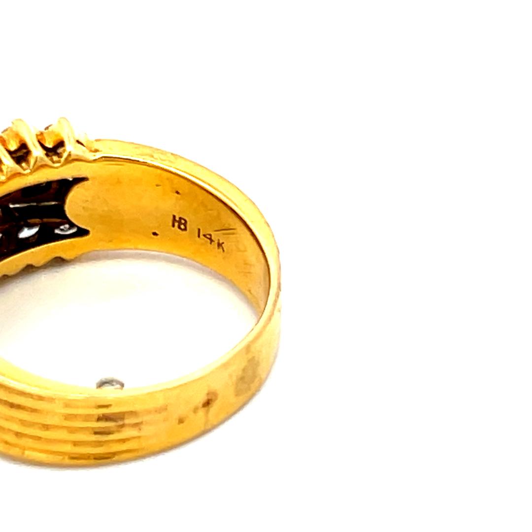 Hammerman Broth 2.00 Carat Round Diamond 18 Karat Yellow Gold Band Ring
