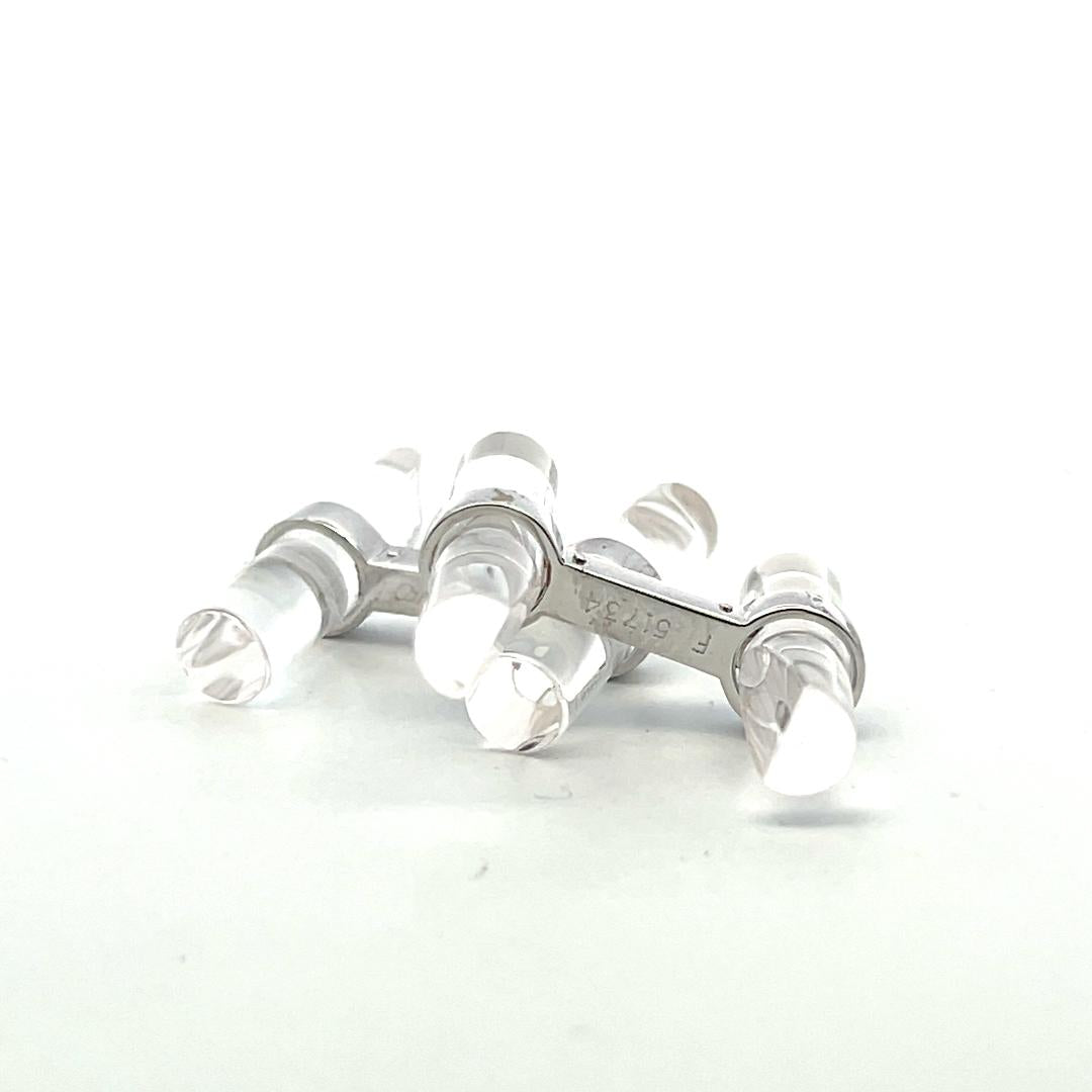 Cartier Vintage 18K White Gold Fixed Back Cufflinks 8 Grams