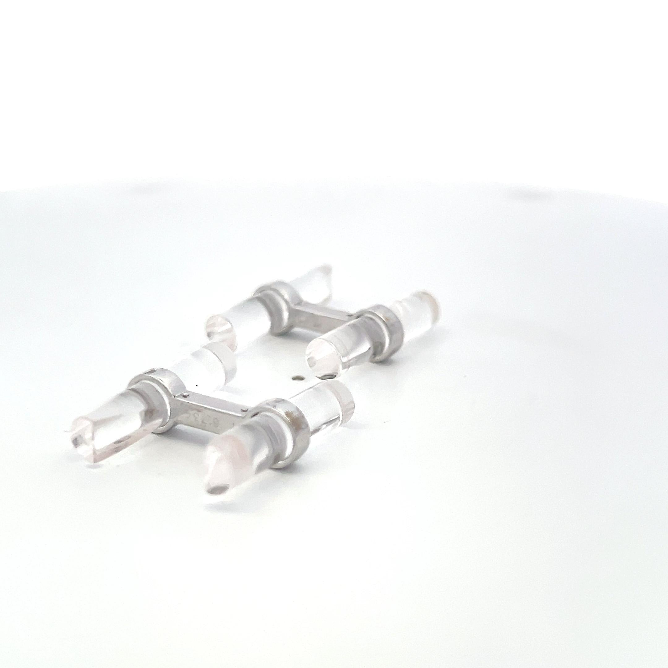 Cartier Vintage 18K White Gold Fixed Back Cufflinks 8 Grams