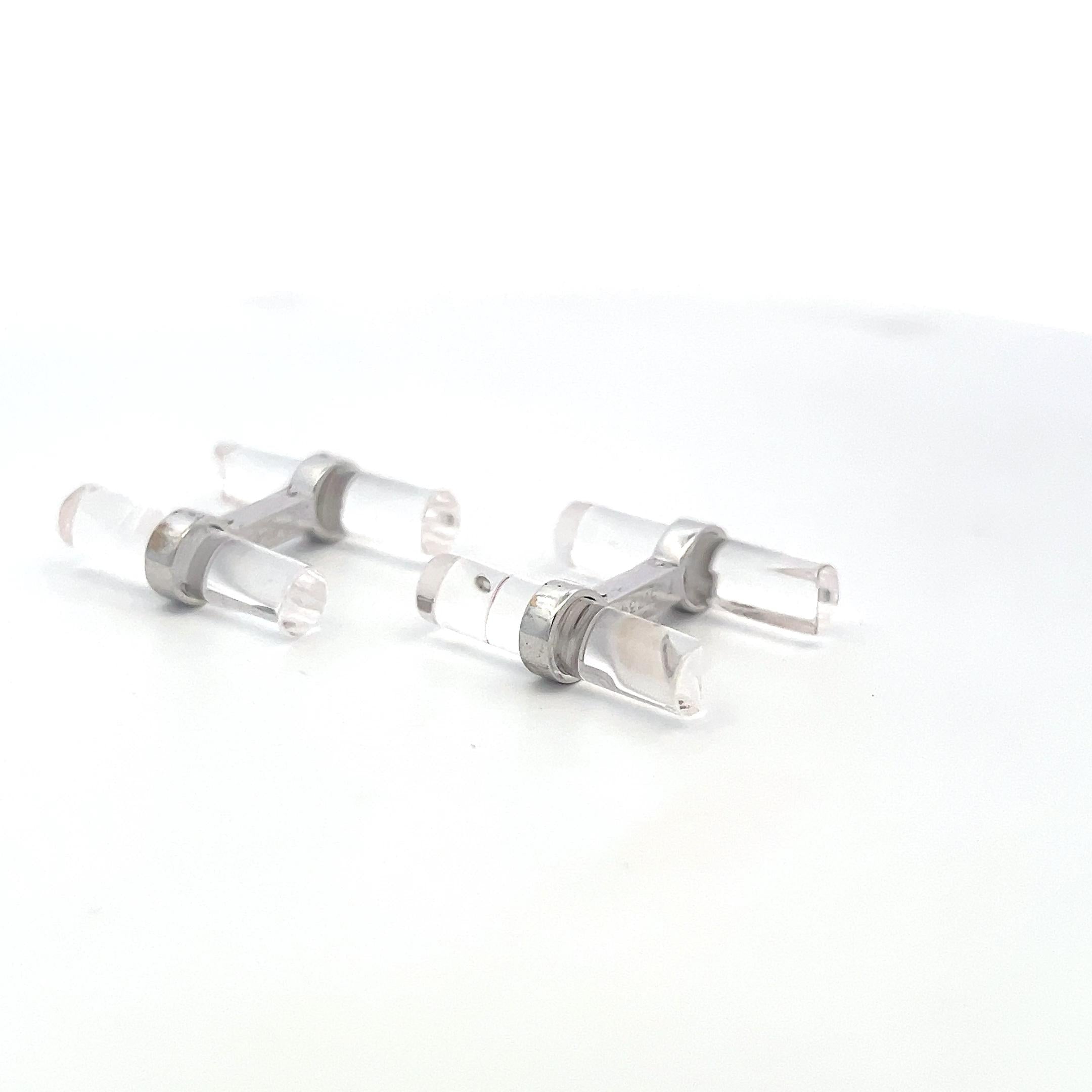 Cartier Vintage 18K White Gold Fixed Back Cufflinks 8 Grams