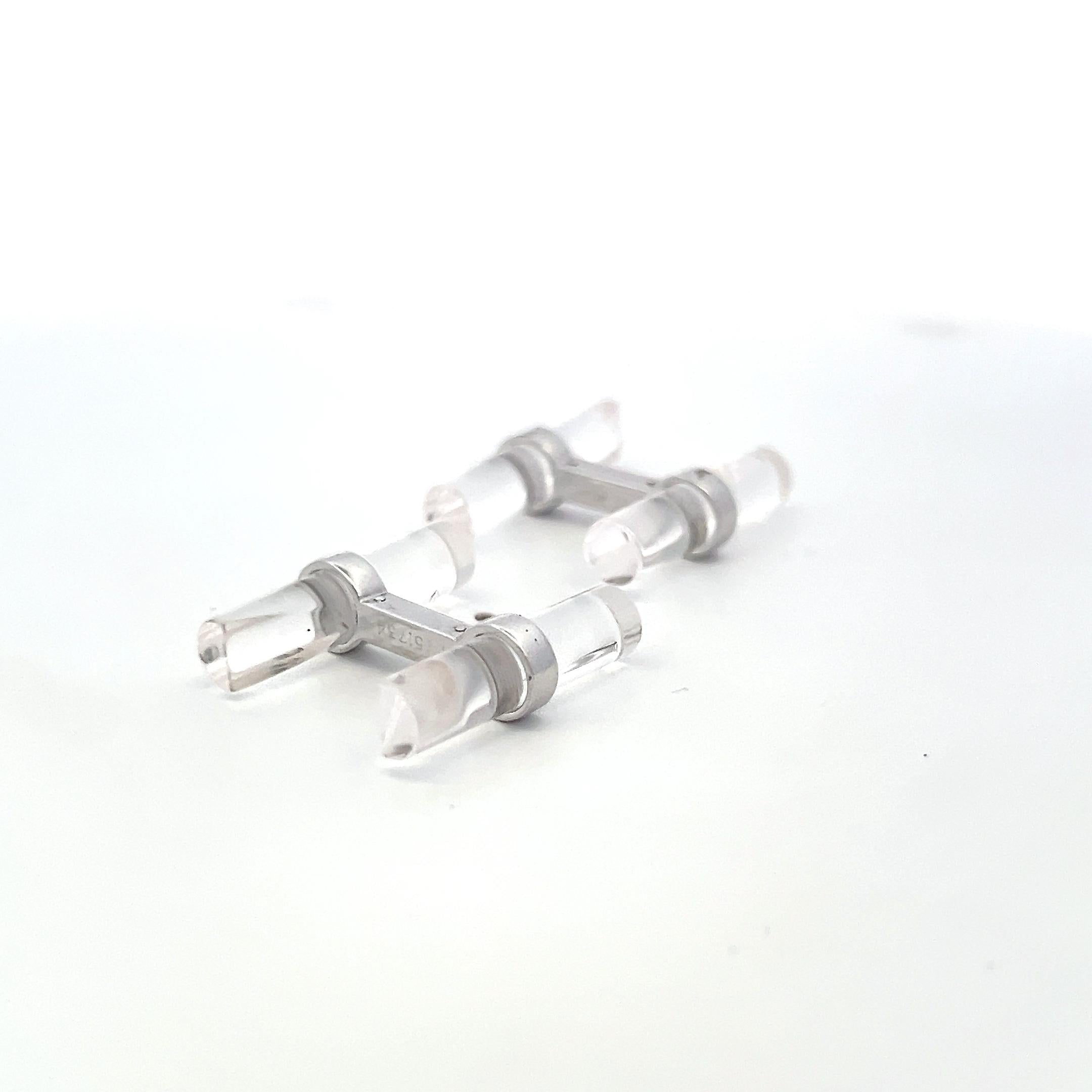 Cartier Vintage 18K White Gold Fixed Back Cufflinks 8 Grams