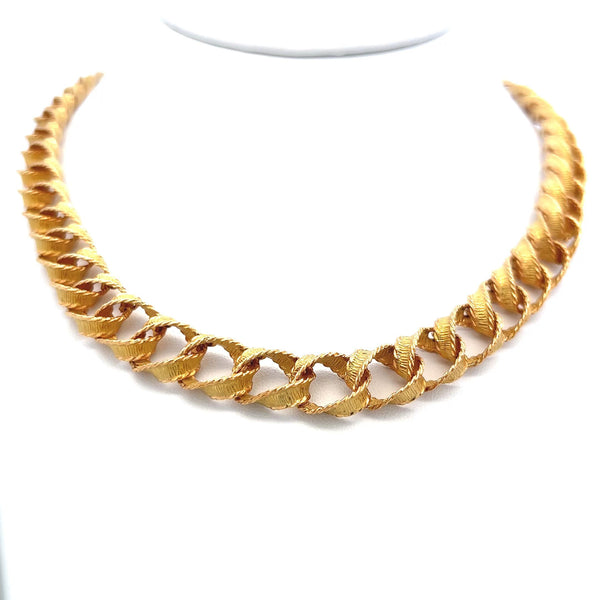 Tiffany & Co Vintage 59.20 Grams 18 Karat Yellow Gold Link Necklace