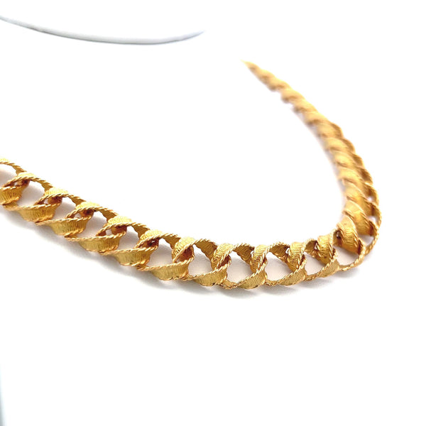 Tiffany & Co Vintage 59.20 Grams 18 Karat Yellow Gold Link Necklace