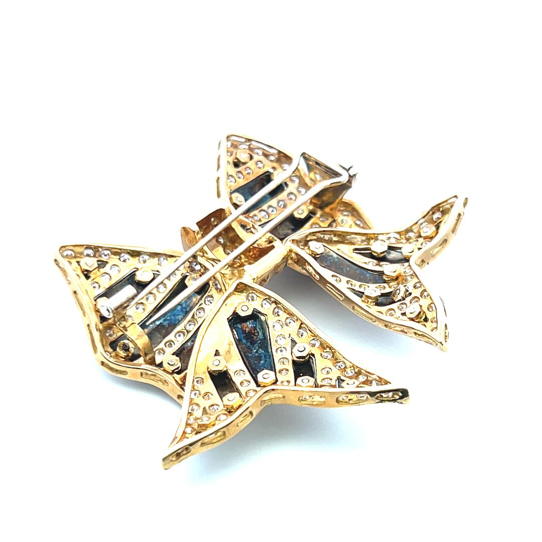 9.00 Carat Round Brilliant G VS Diamond 18K YG Clip On Earrings and Pin Brooch