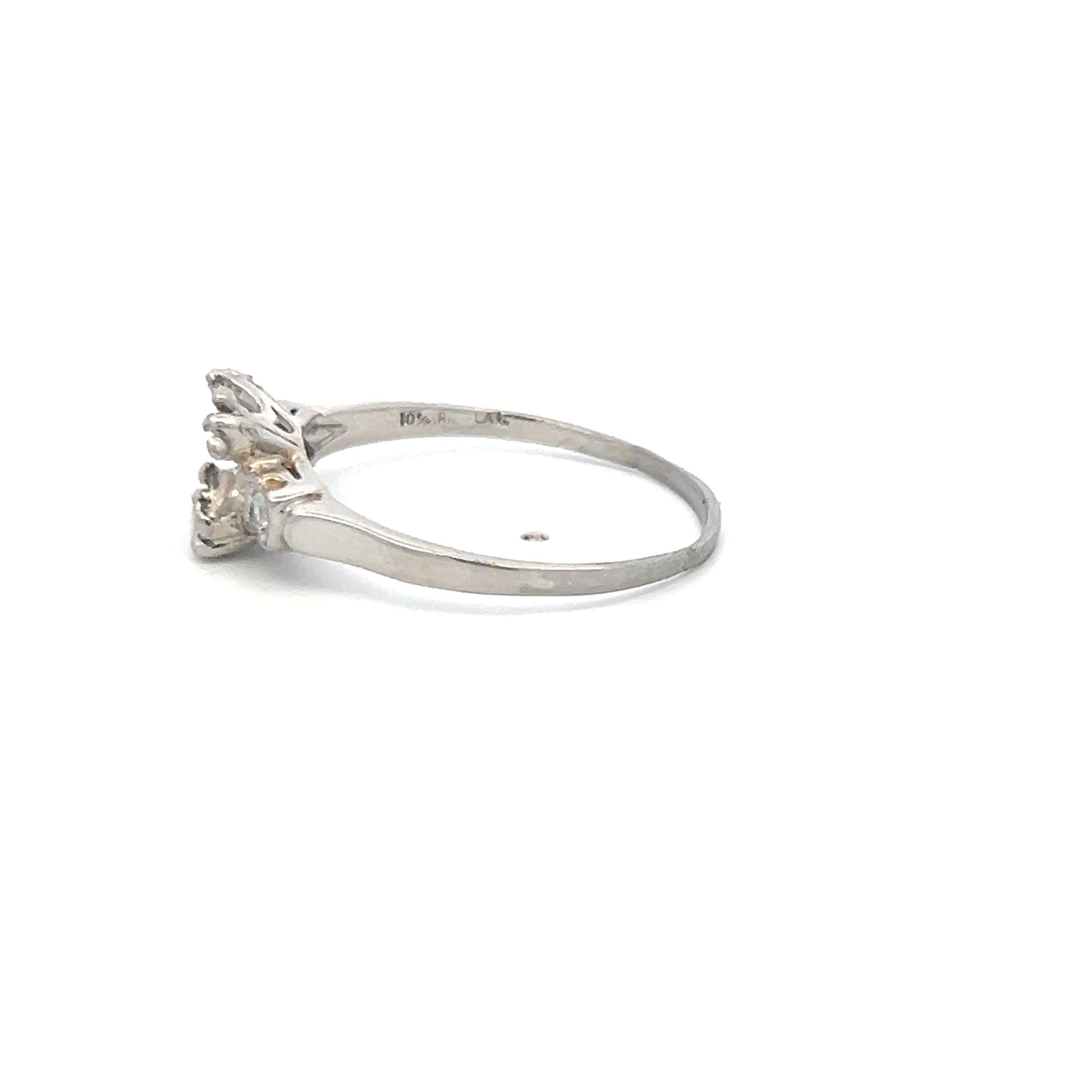 0.08 Carat Circular Brilliant Cut H SI Diamond Platinum Semi Mount Ring