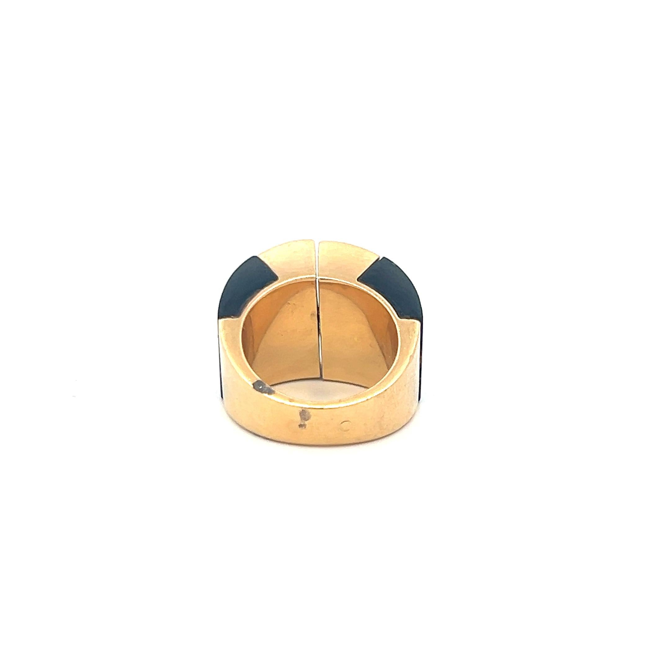 0.84 Carat Round Brilliant H SI Diamond 18 Karat Yellow Gold Cocktail Ring
