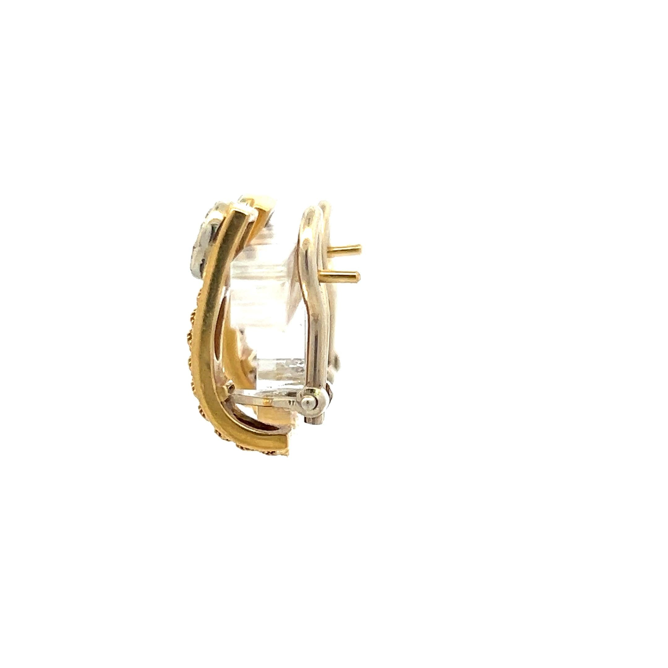 0.07 Carat Round Brilliant I SI Diamond 18 Karat Yellow Gold Clip On Earrings