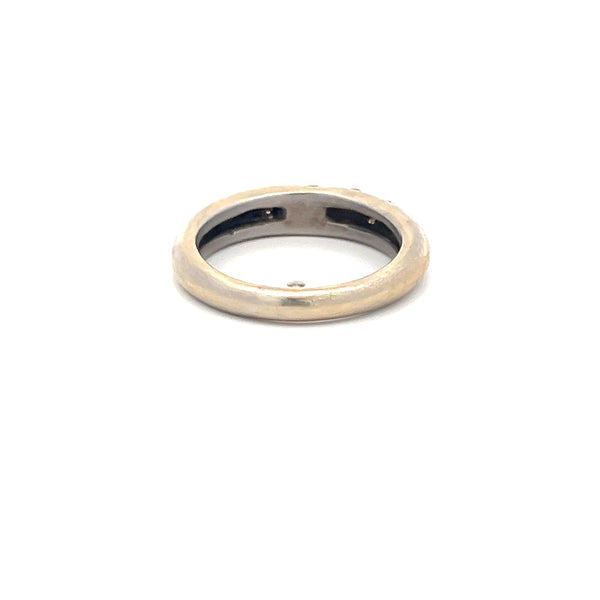 0.37 Carat Round Brilliant H SI Diamond 18 Karat White Gold Band Ring