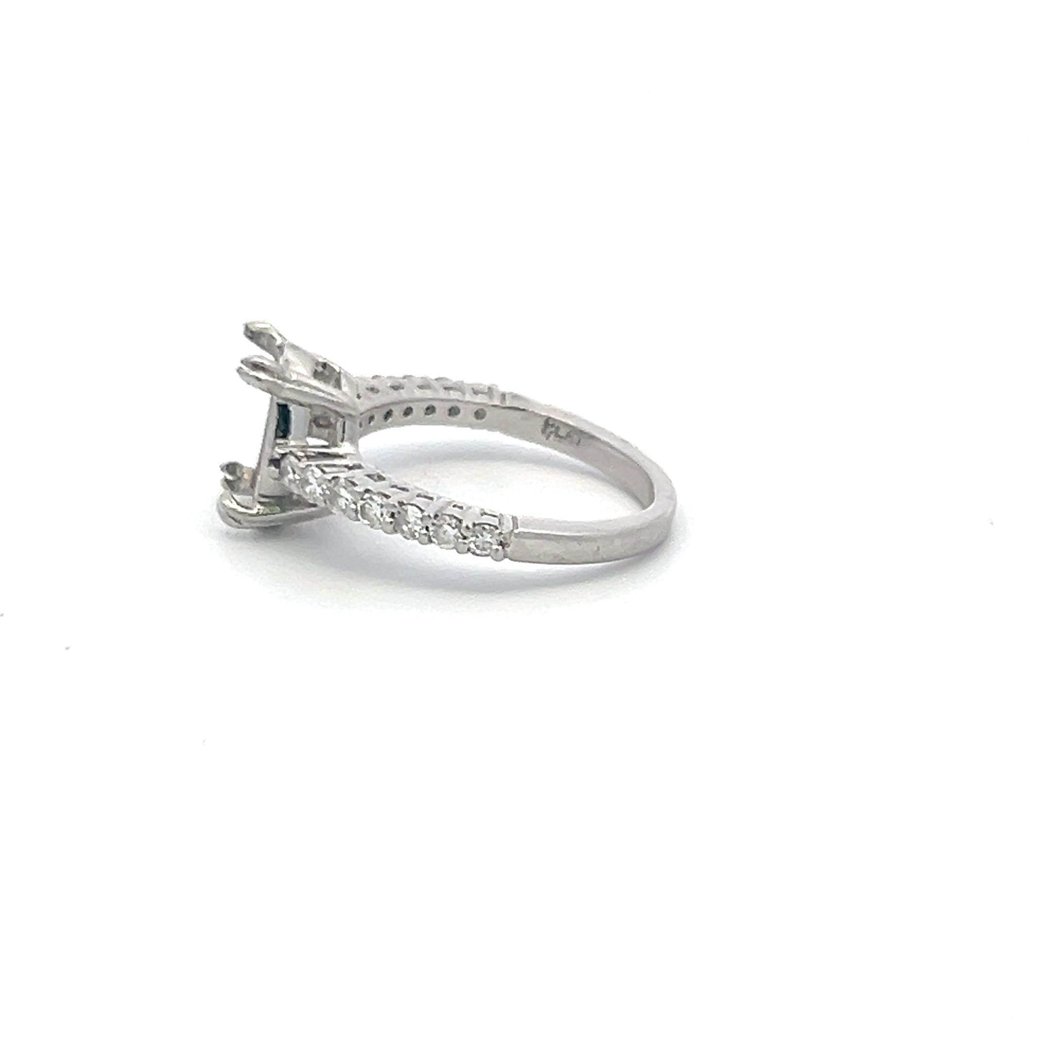 0.30 Carat Round Brilliant H VS Diamond Platinum Semi Mount Ring