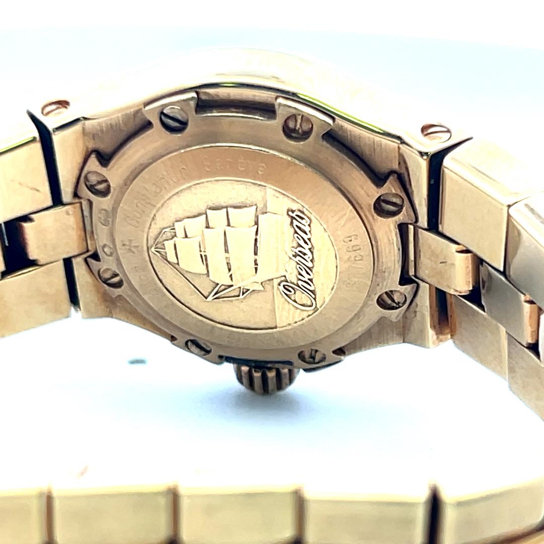 Vacheron Consta 0.32 Carat Round Diamond 18 Karat Yellow Gold Wrist Watch