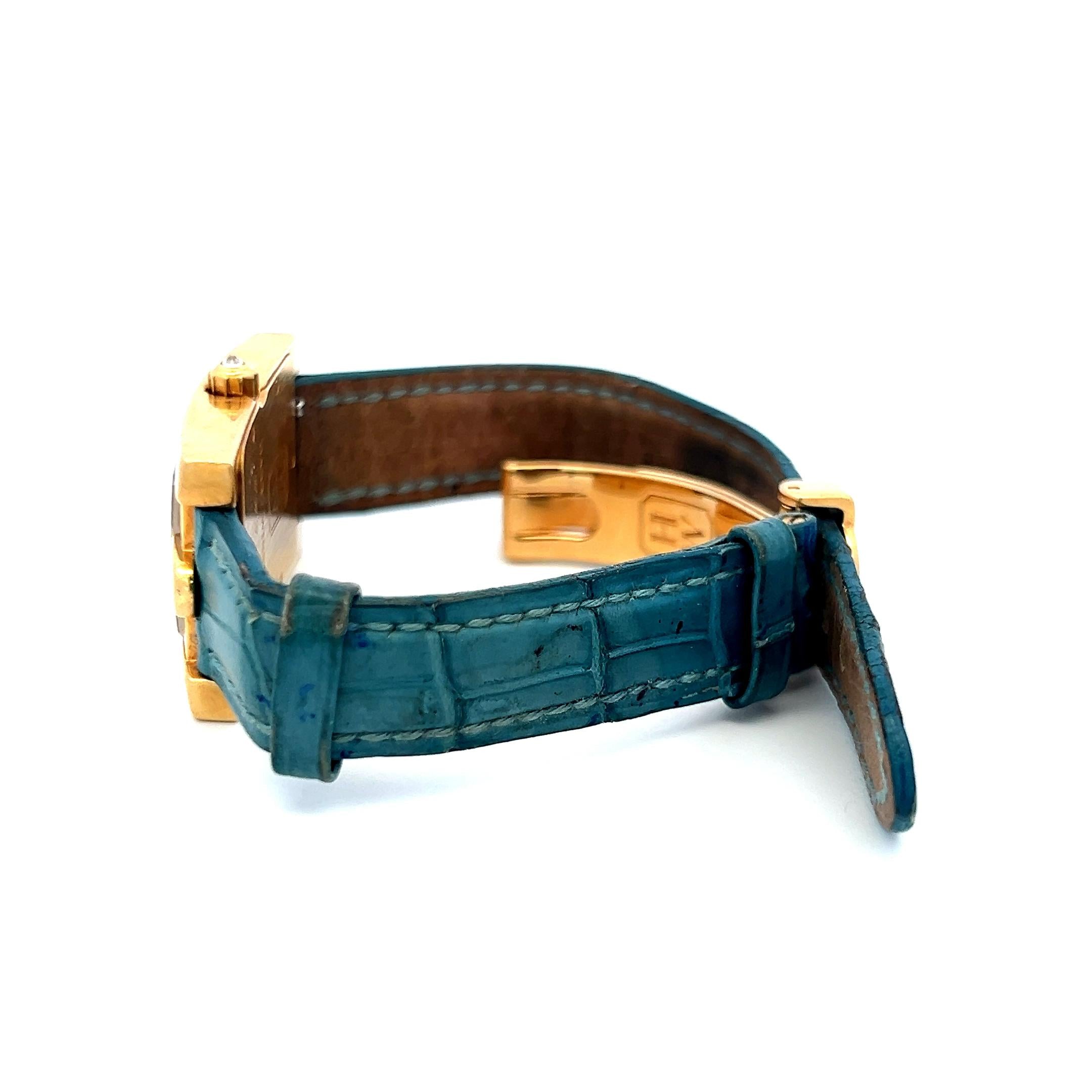 Harry Winston Avenue 36-22MM Dial 18 Karat Yellow Gold Wrist Watch