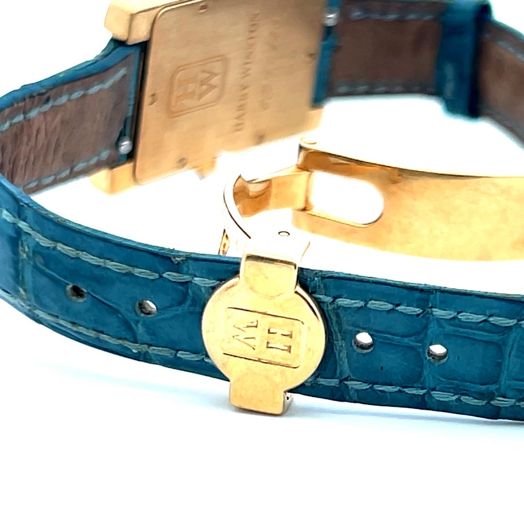 Harry Winston Avenue 36-22MM Dial 18 Karat Yellow Gold Wrist Watch