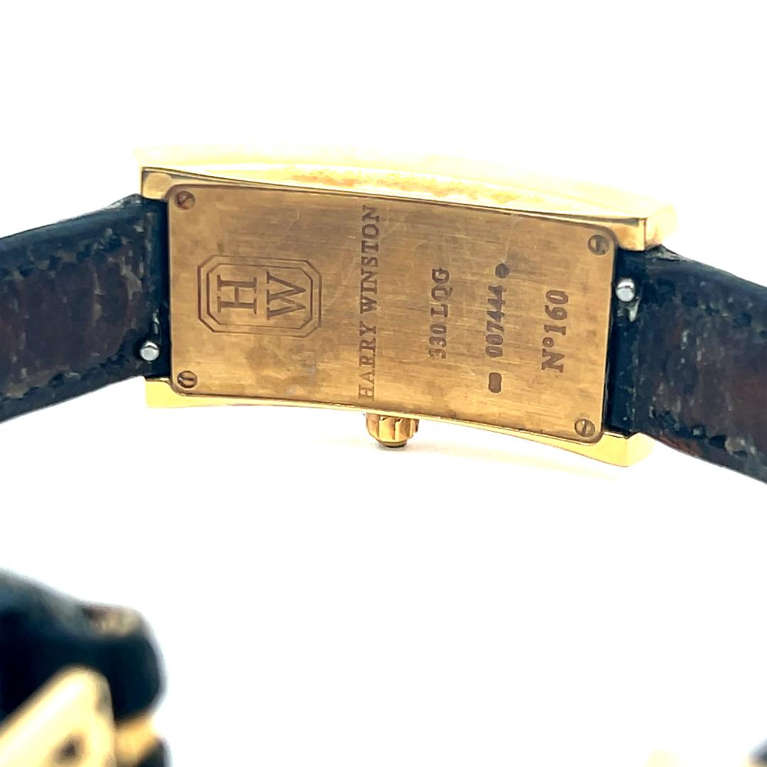 Harry Winston 0.90 Carat Round Diamond 18 Karat Yellow Gold Wrist Watch