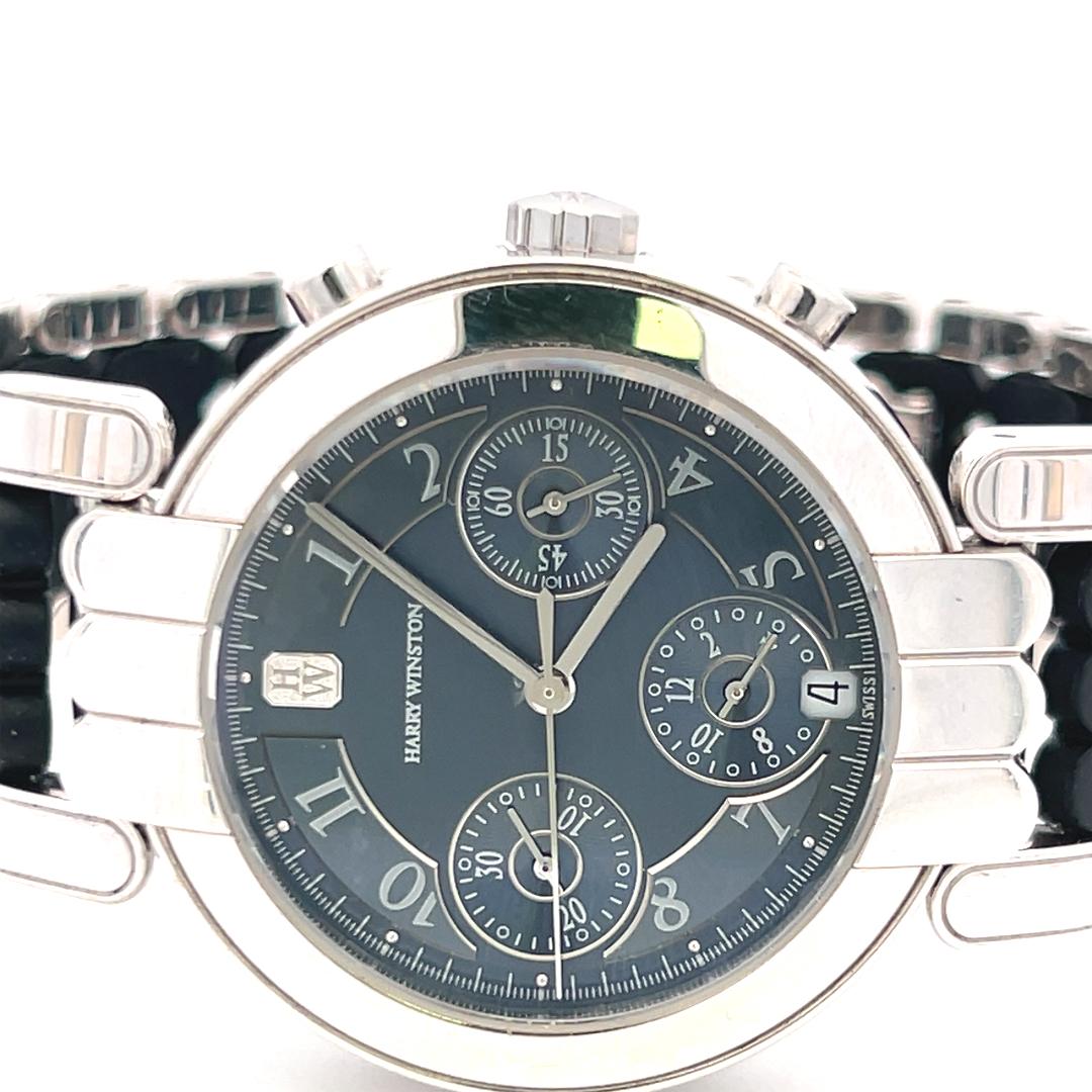Harry Winston Premier Chronograph 18 Karat White Gold Wrist Watch