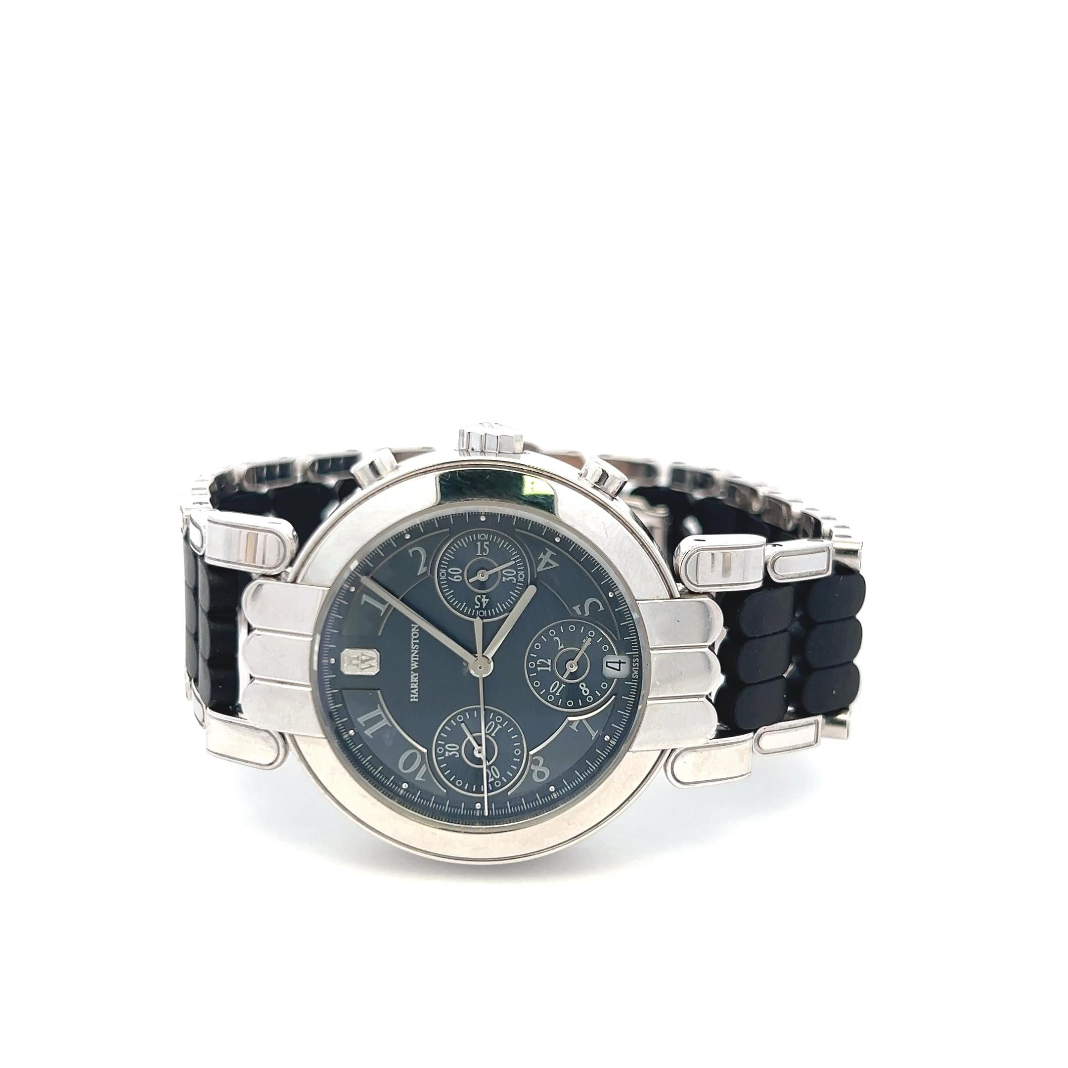 Harry Winston Premier Chronograph 18 Karat White Gold Wrist Watch