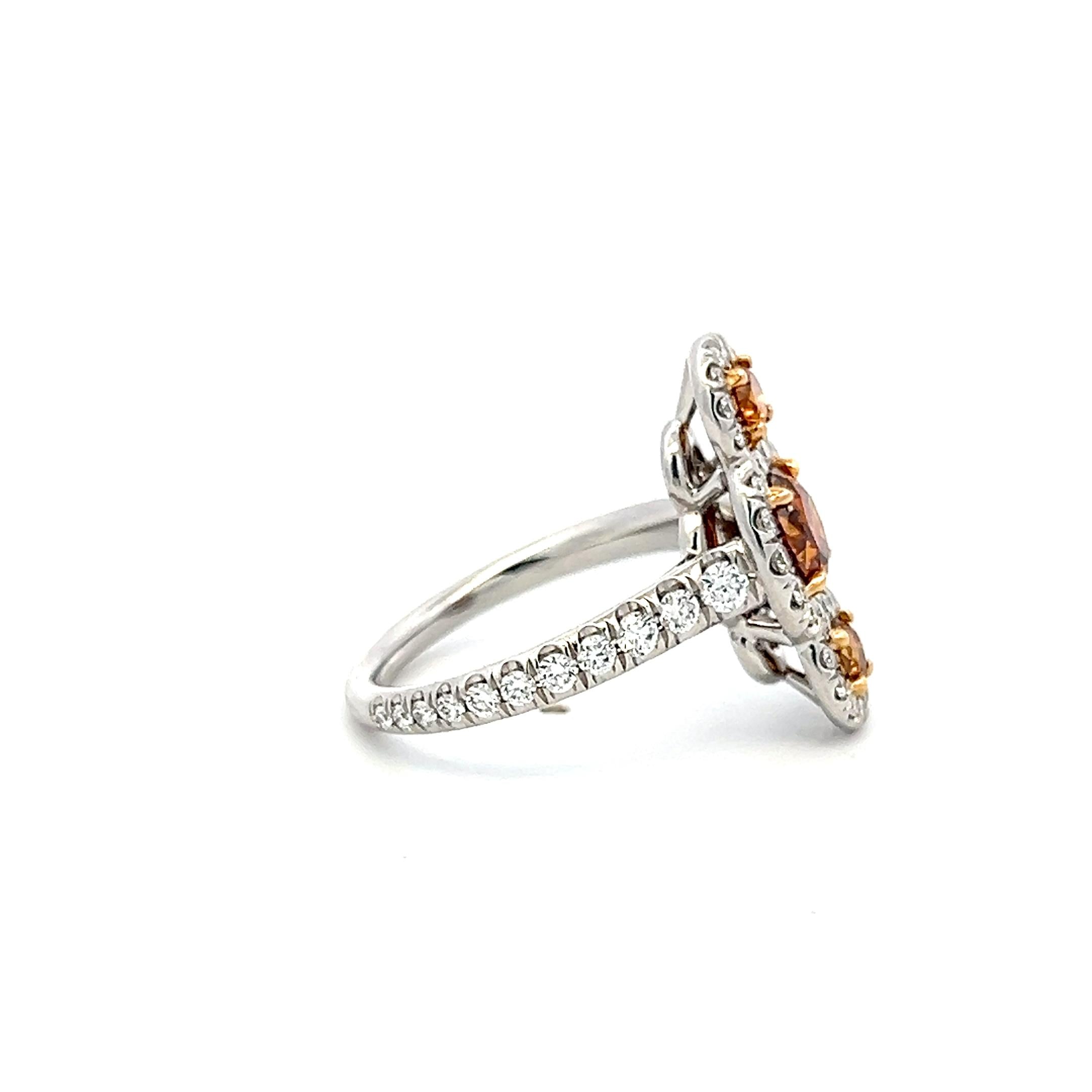 Vintage Platinum Three-Stone Ring with 1.7ct Round Diamonds Size 7 FDOB GIA