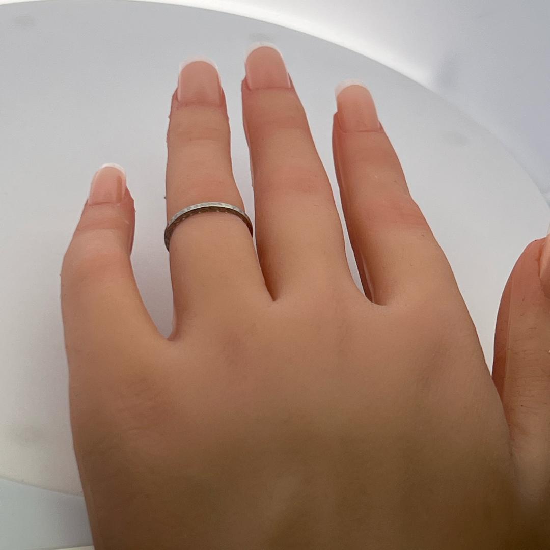 Vintage 2.42 Grams Size 4.7 Platinum Band Ring