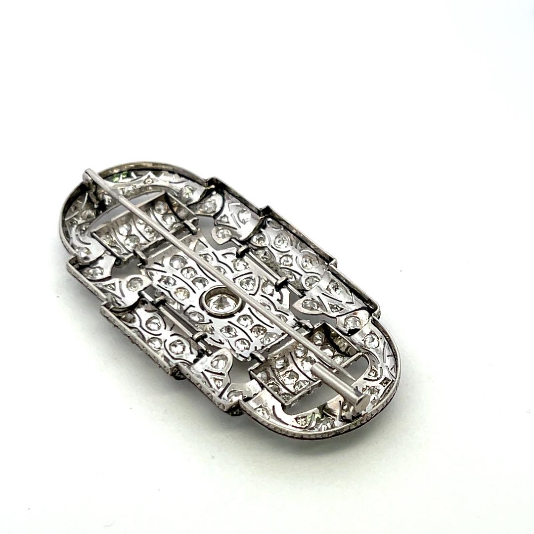 2.50 Carat Old European Cut G VS Diamond Platinum Pin Brooch