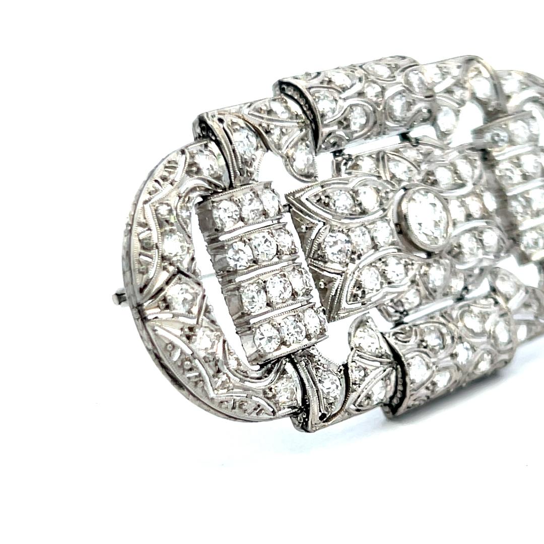 2.50 Carat Old European Cut G VS Diamond Platinum Pin Brooch