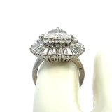 4.75 Carat Tapered Baguette and Triangular Diamond Platinum Ballerina Ring