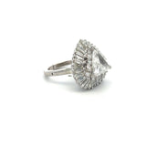 4.75 Carat Tapered Baguette and Triangular Diamond Platinum Ballerina Ring