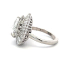 4.75 Carat Tapered Baguette and Triangular Diamond Platinum Ballerina Ring