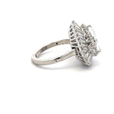 4.75 Carat Tapered Baguette and Triangular Diamond Platinum Ballerina Ring