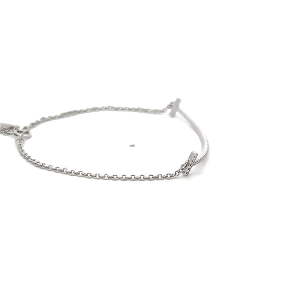 Tiffany & Co 0.14 Carat Round Brilliant Diamond 18K White Gold Chain Bracelet