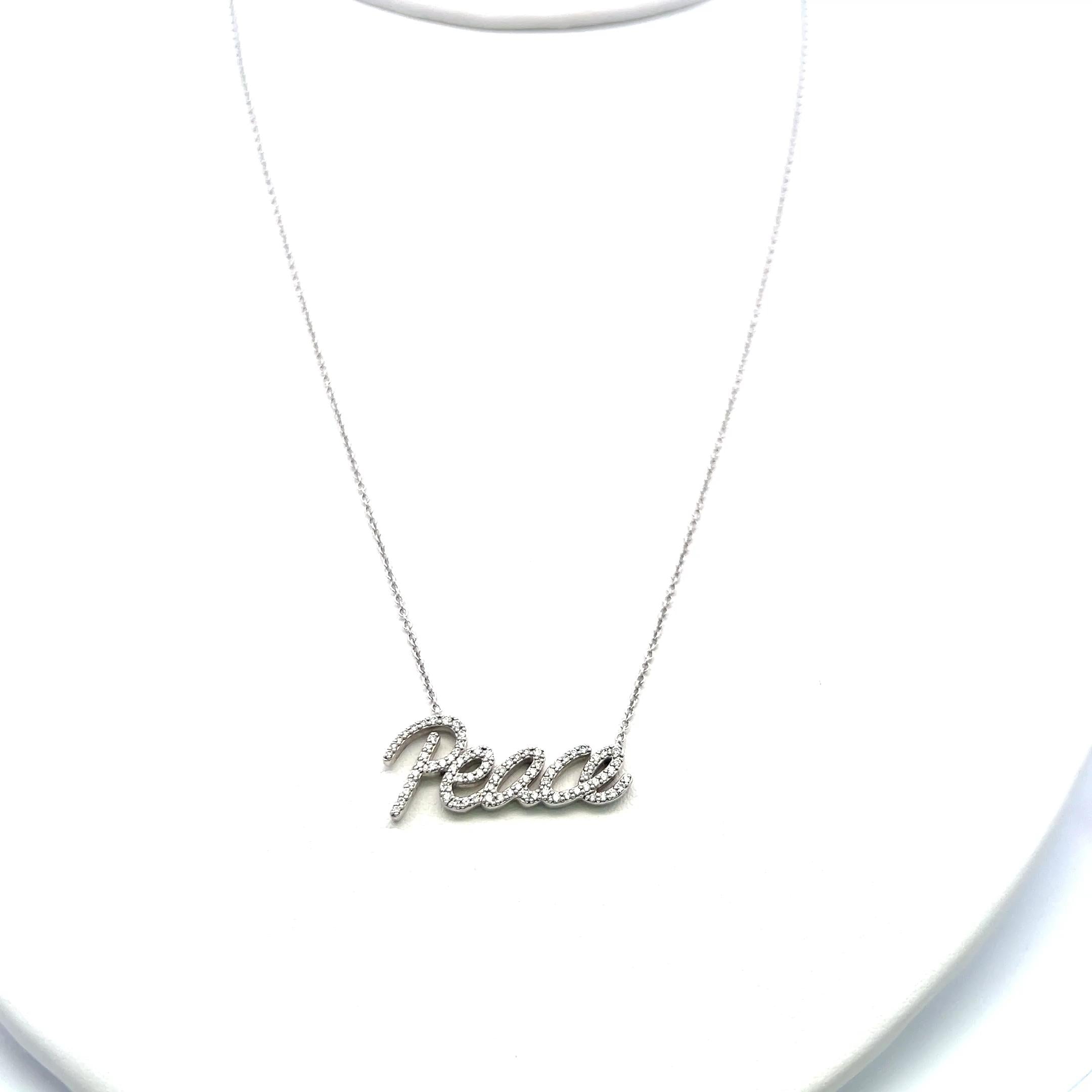 Tiffany & Co 0.21 Carat Round Brilliant Diamond 18K White Gold Pendant Necklace