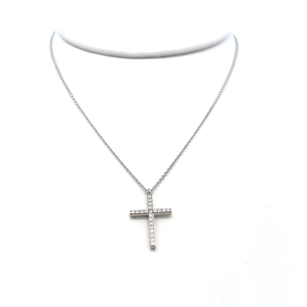 Tiffany & Co 0.14 Carat Round Brilliant Diamond 18K White Gold Pendant Necklace