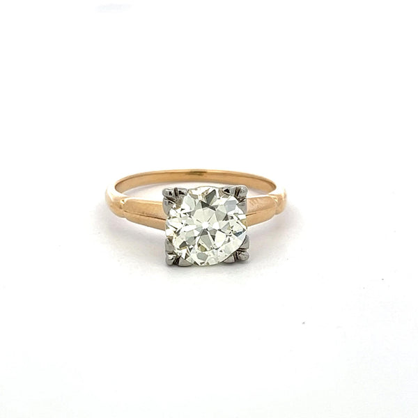 2.23 Carat Circular Brilliant Cut Diamond 14K Gold/Platinum Engagement Ring