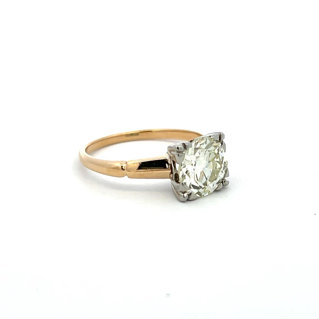 2.23 Carat Circular Brilliant Cut Diamond 14K Gold/Platinum Engagement Ring