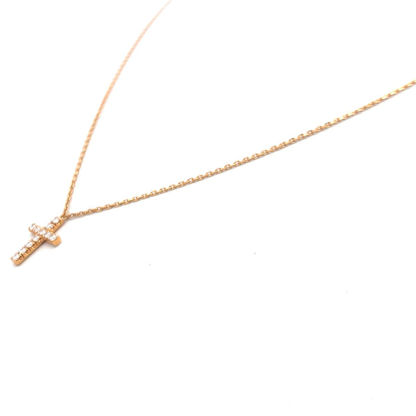 Cartier 0.13 Carat Round Brilliant Diamond 18 Karat Yellow Gold Pendant Necklace