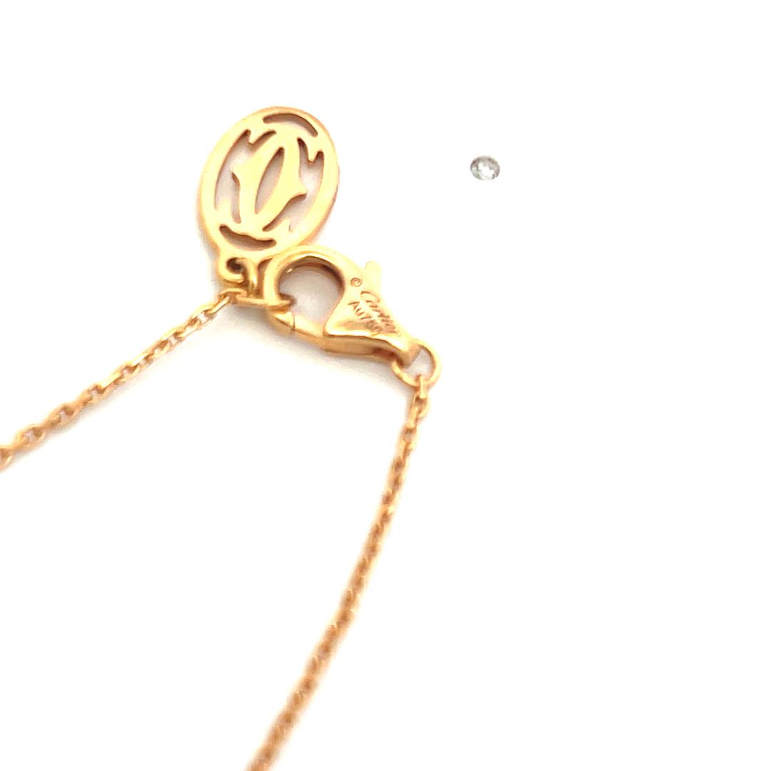 Cartier 0.13 Carat Round Brilliant Diamond 18 Karat Yellow Gold Pendant Necklace