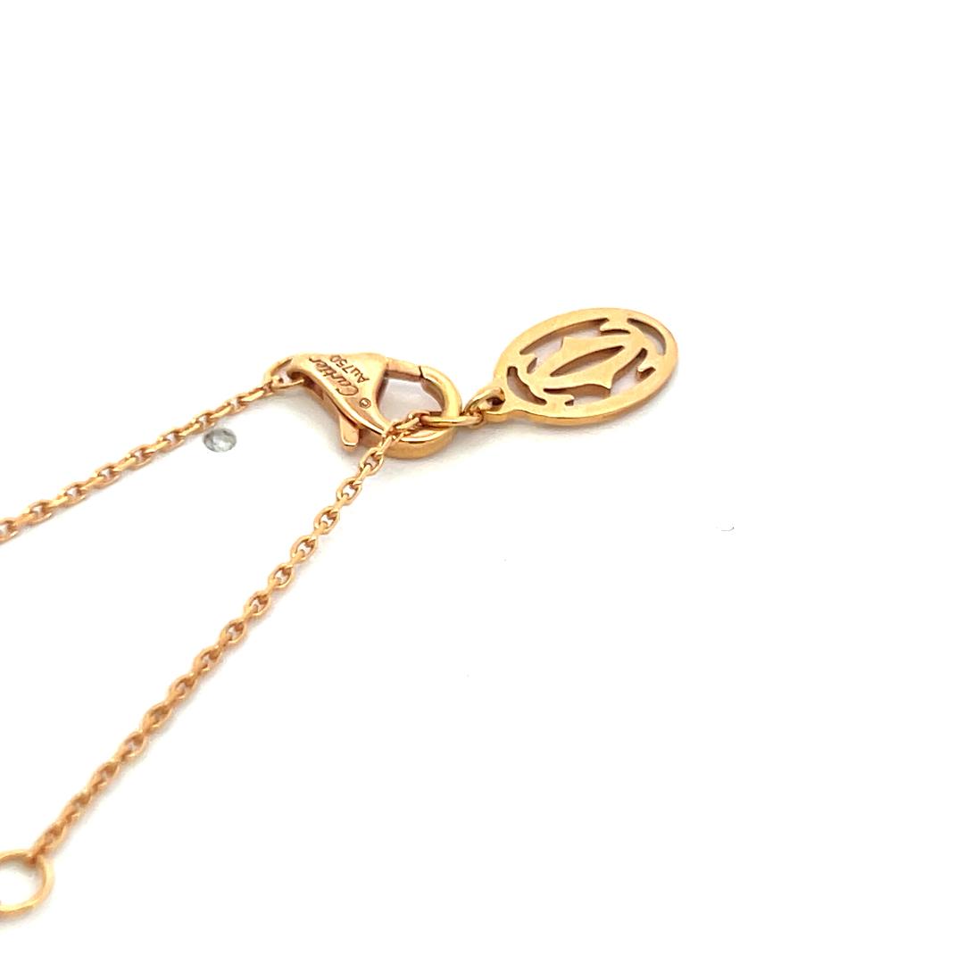 Cartier 0.13 Carat Round Brilliant Diamond 18 Karat Yellow Gold Pendant Necklace