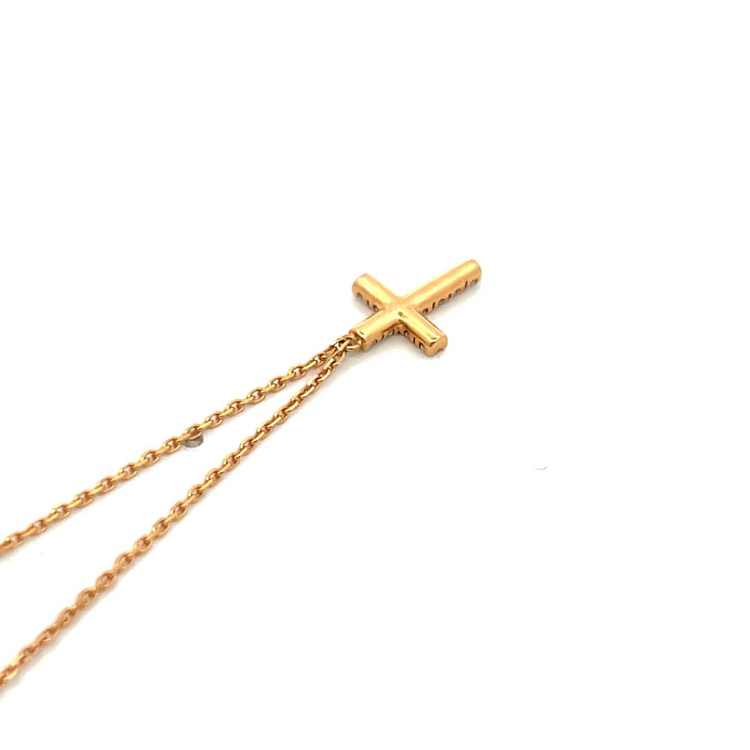 Cartier 0.13 Carat Round Brilliant Diamond 18 Karat Yellow Gold Pendant Necklace