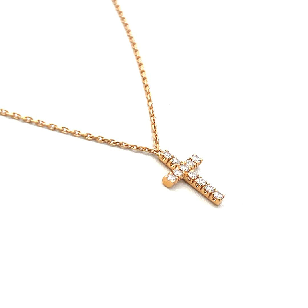 Cartier 0.13 Carat Round Brilliant Diamond 18 Karat Yellow Gold Pendant Necklace