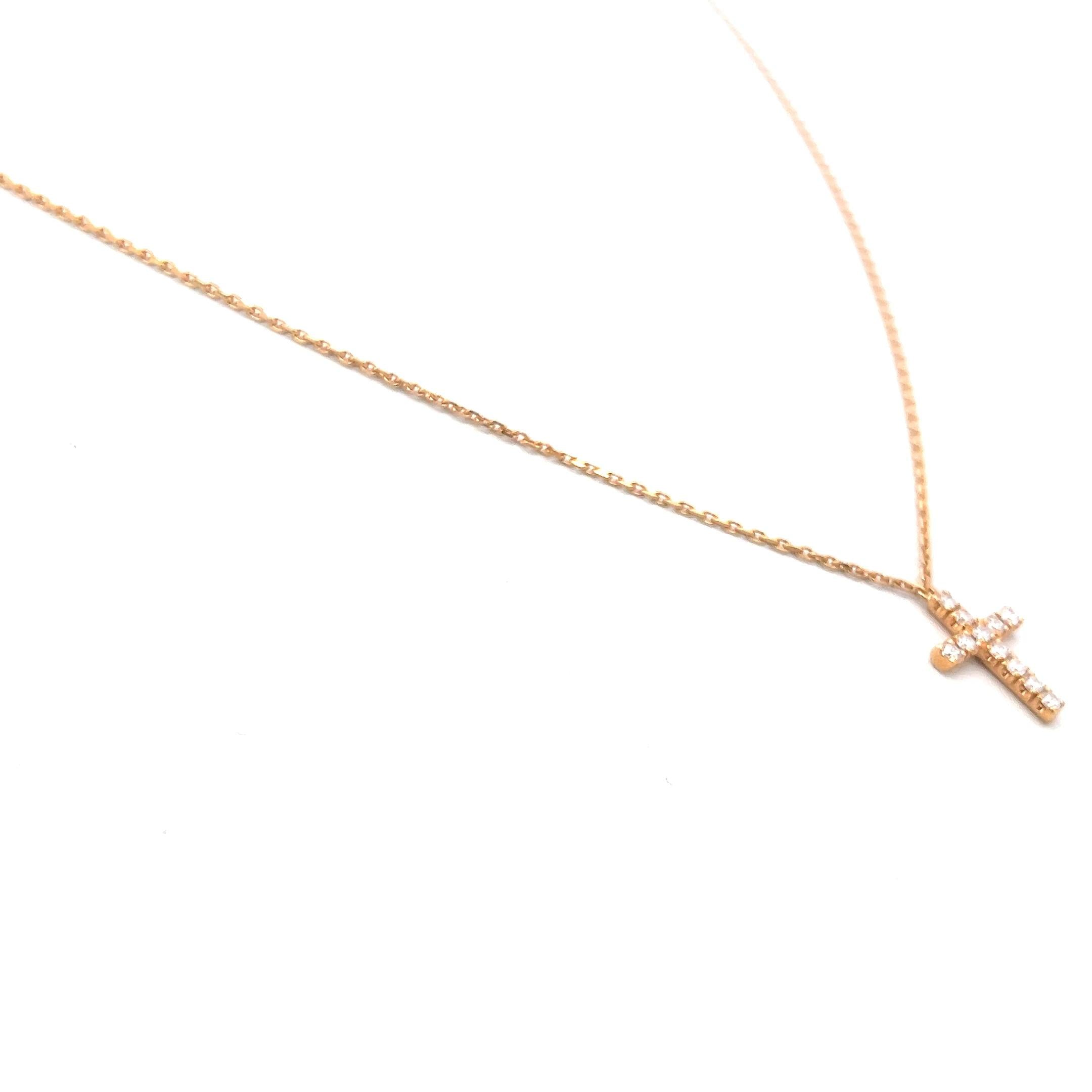 Cartier 0.13 Carat Round Brilliant Diamond 18 Karat Yellow Gold Pendant Necklace