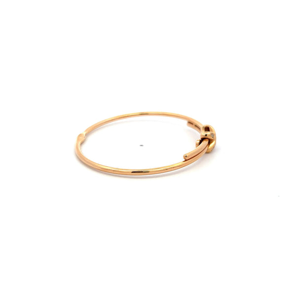 Chaumet 0.11 Carat Round Brilliant Diamond 18K Yellow Gold Bangle Bracelet