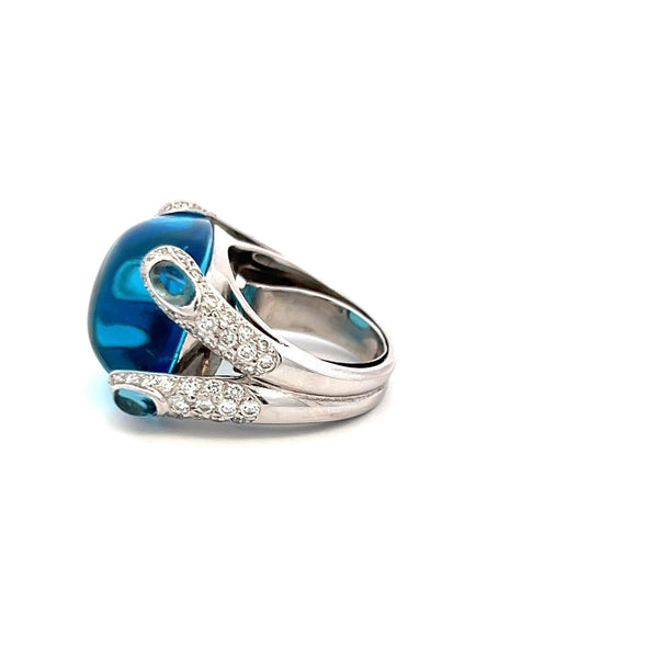 1.50 Carat Round Brilliant Diamond Platinum Cocktail Ring