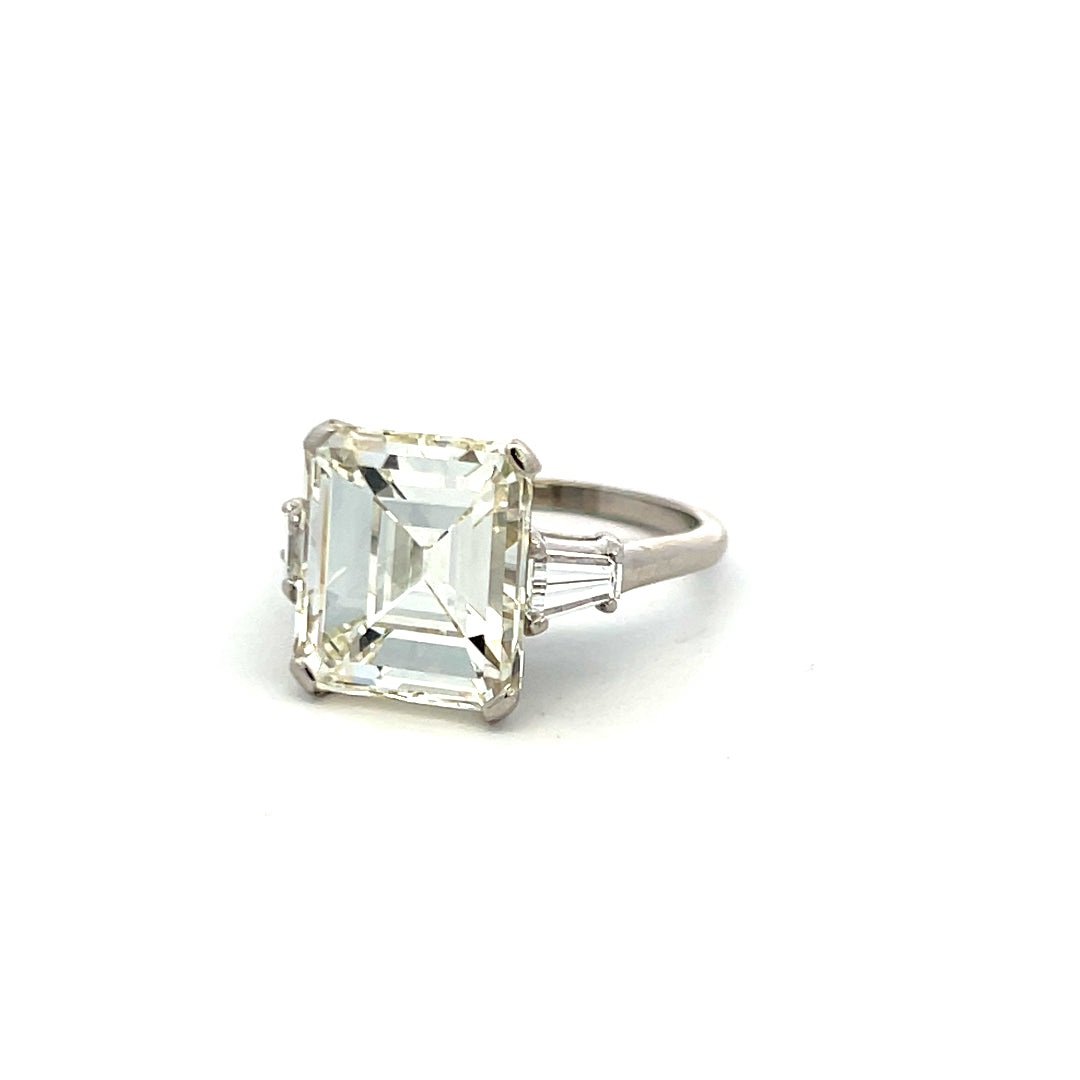 6.52 Carat Emerald Cut Natural Mined Diamond L Color SI2 Clarity With GIA Certificate