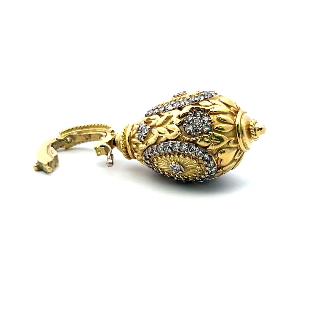 Judite Ripka 1.05 Carat Round Brilliant Diamond 18 Karat Yellow Gold Pendant