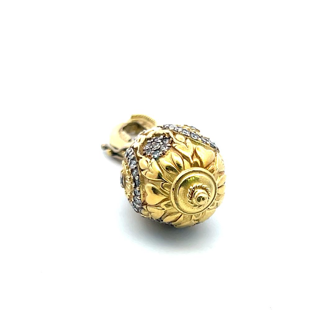 Judite Ripka 1.05 Carat Round Brilliant Diamond 18 Karat Yellow Gold Pendant