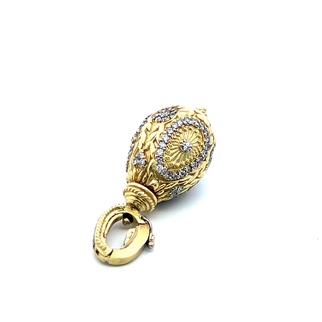 Judite Ripka 1.05 Carat Round Brilliant Diamond 18 Karat Yellow Gold Pendant