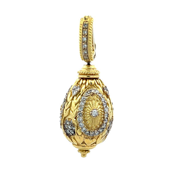 Judite Ripka 1.05 Carat Round Brilliant Diamond 18 Karat Yellow Gold Pendant