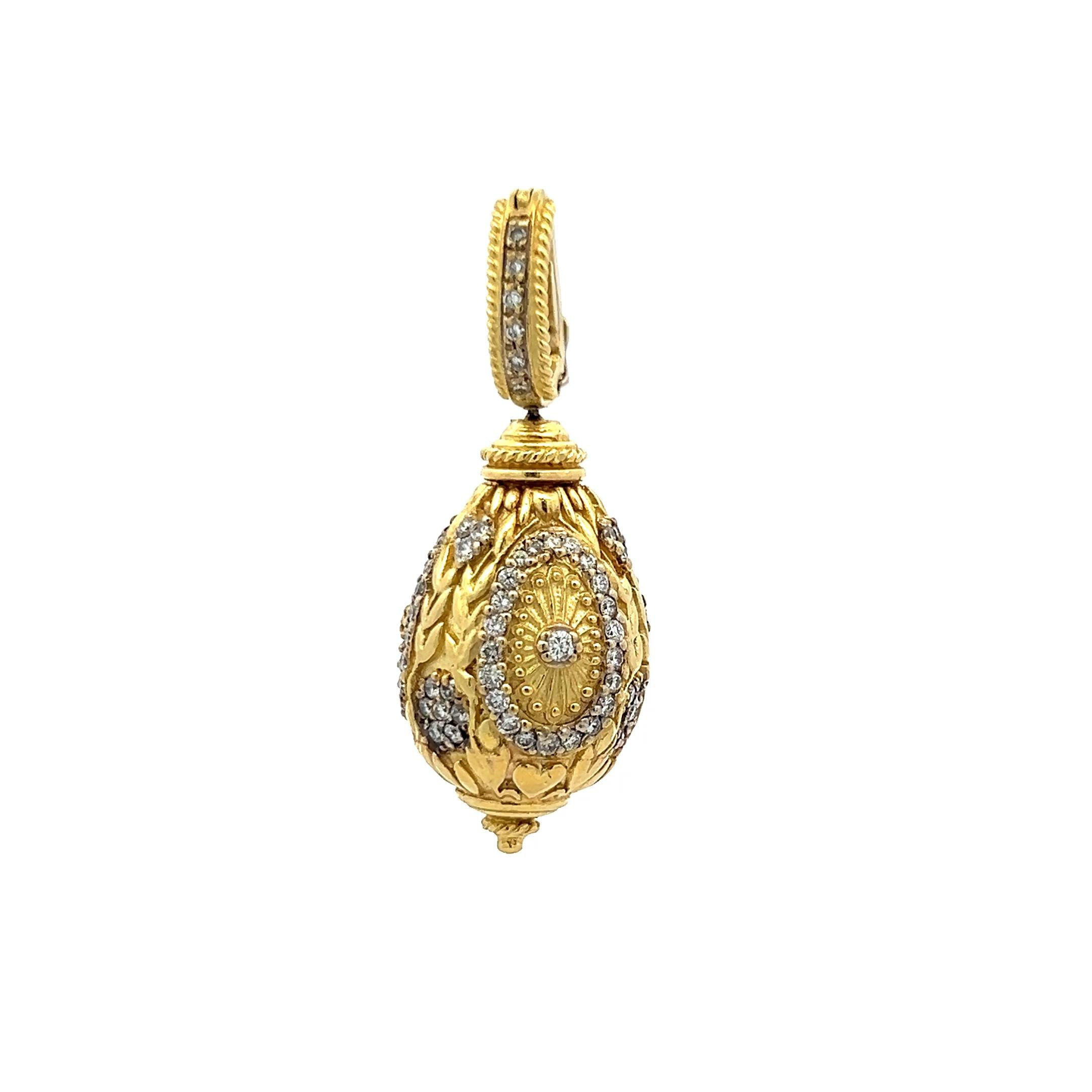 Judite Ripka 1.05 Carat Round Brilliant Diamond 18 Karat Yellow Gold Pendant