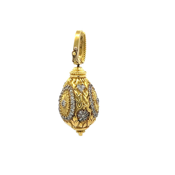 Judite Ripka 1.05 Carat Round Brilliant Diamond 18 Karat Yellow Gold Pendant