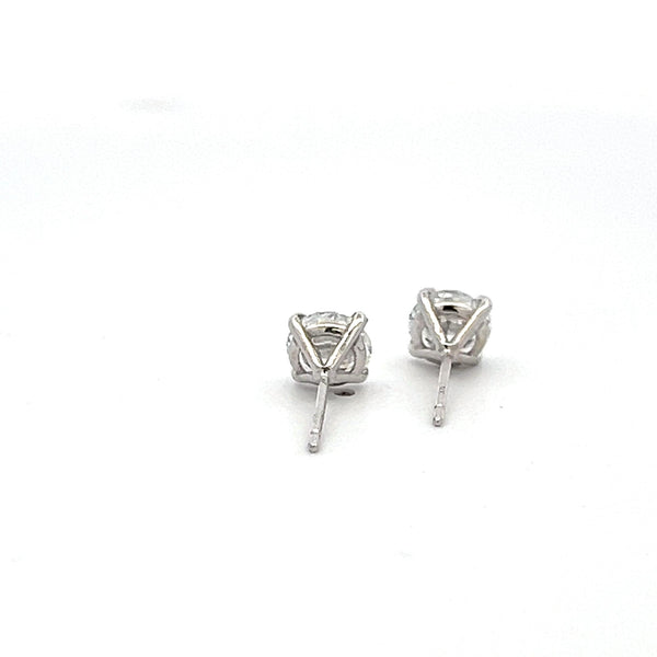 1.79 Carat Round Brilliant D VS2 Diamond 18 Karat White Gold Stud Earrings