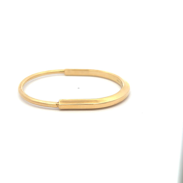 Tiffany & Co 18 Karat Yellow Gold Bangle Lock Bracelet
