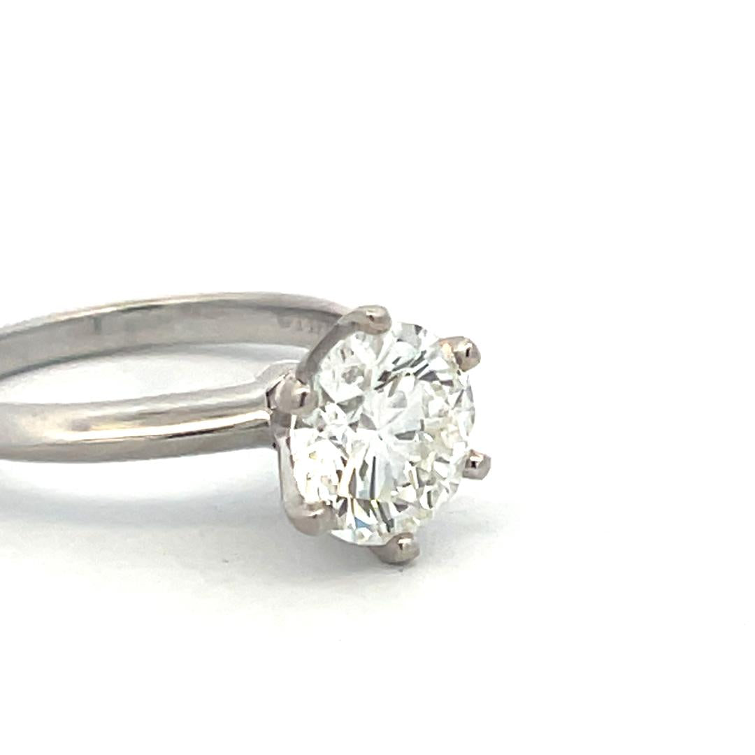 Tiffany & Co 2.01 Carat Round Brilliant I VS1 Diamond Platinum Engagement Ring